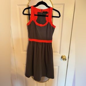 Cynthia Rowley sleeveless dress. Grey and Orange. Worn once.